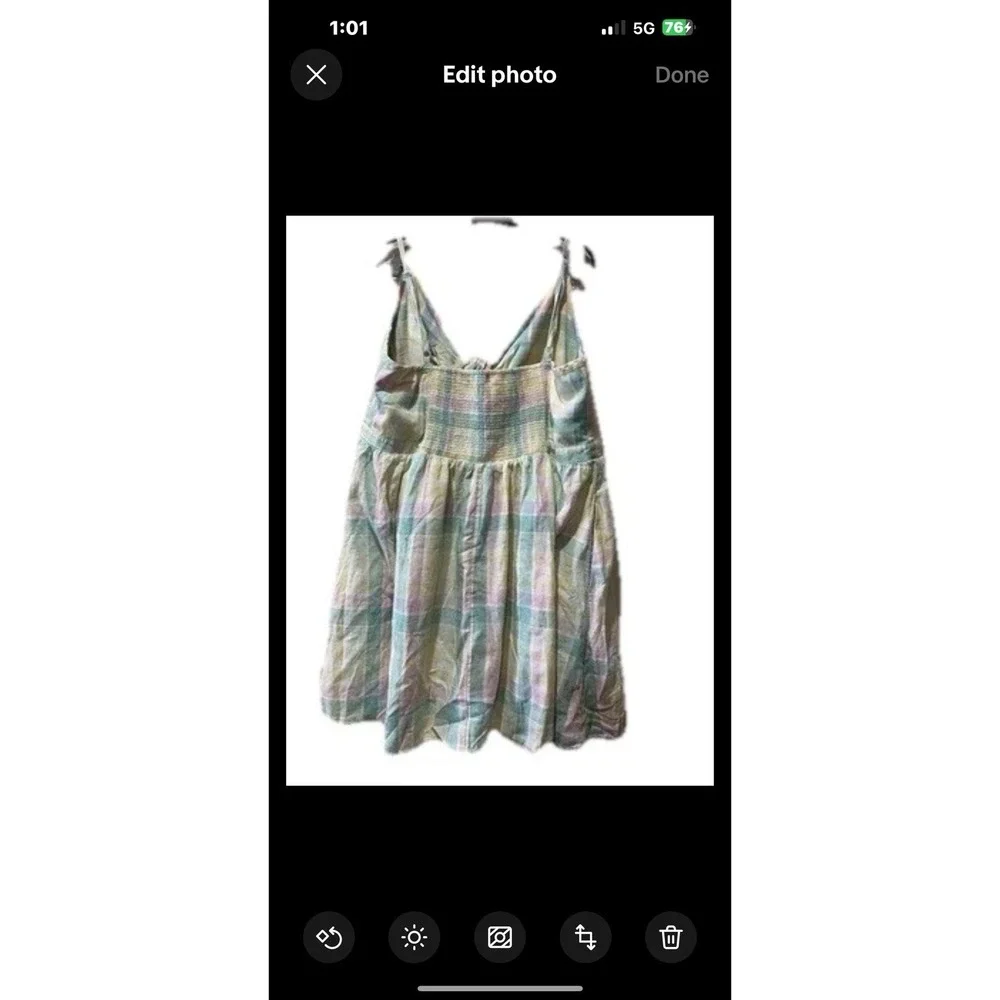 Old Navy Fit & Flare Tie-Front Smocked Linen Blend Mini Cami Dress White Size 3X